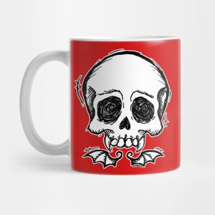 Scribbly Vampire Skull Mug